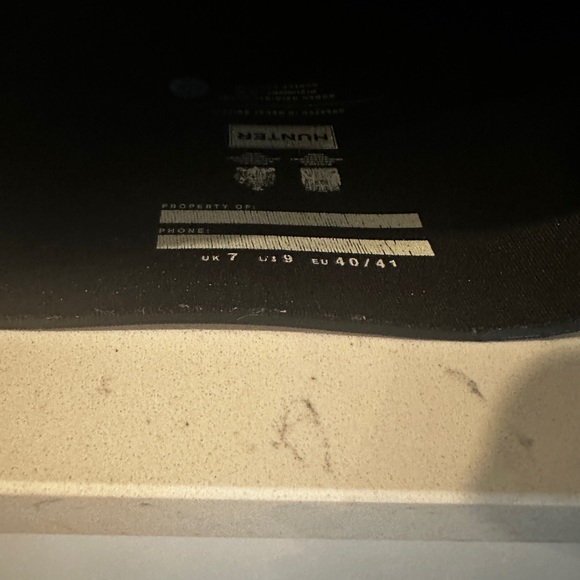 Hunter women’s Black Rain Boots - Picture 3 of 3